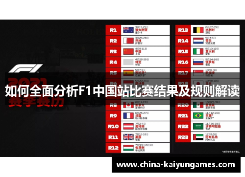 如何全面分析F1中国站比赛结果及规则解读