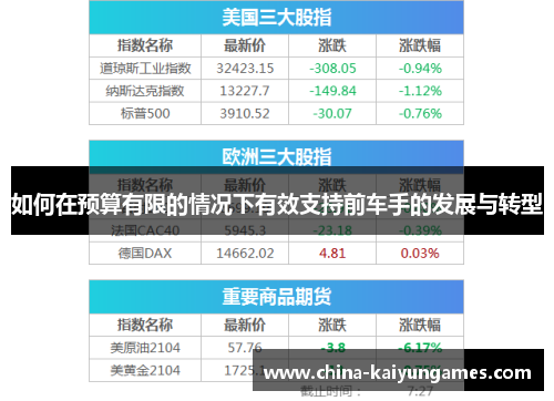 如何在预算有限的情况下有效支持前车手的发展与转型