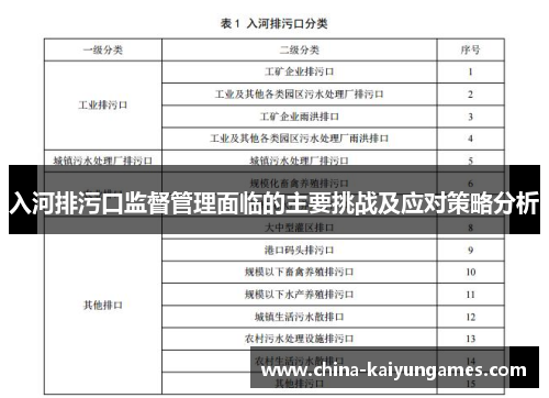 入河排污口监督管理面临的主要挑战及应对策略分析