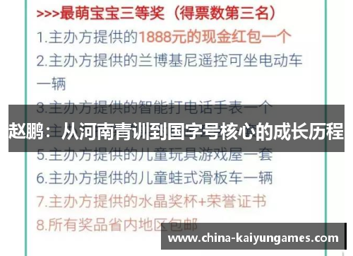 赵鹏：从河南青训到国字号核心的成长历程