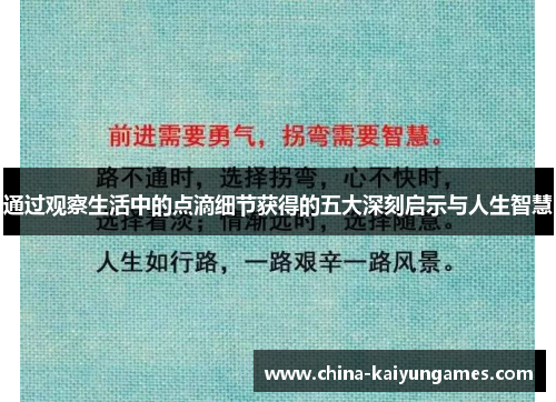 通过观察生活中的点滴细节获得的五大深刻启示与人生智慧